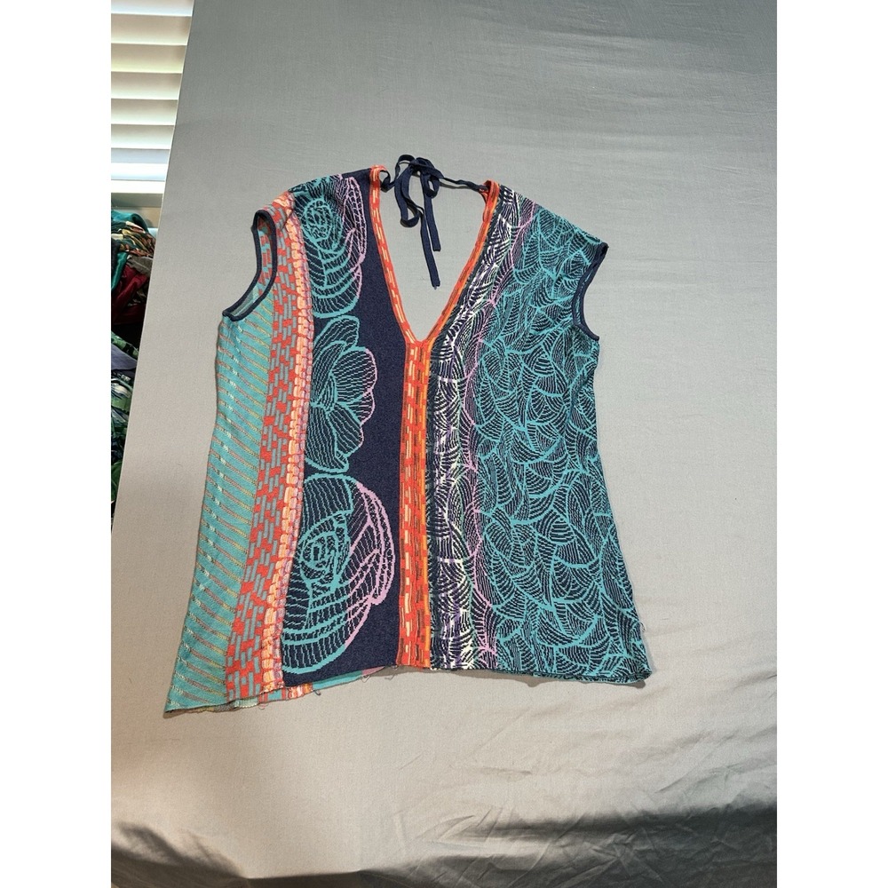 Diktons Women's Floral Colorful Knit Top M‎